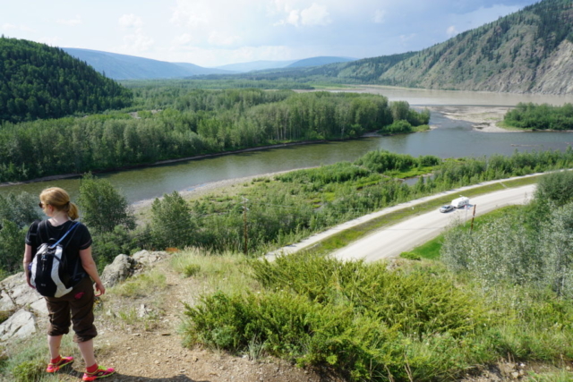View of the Yukon River from Dawson City