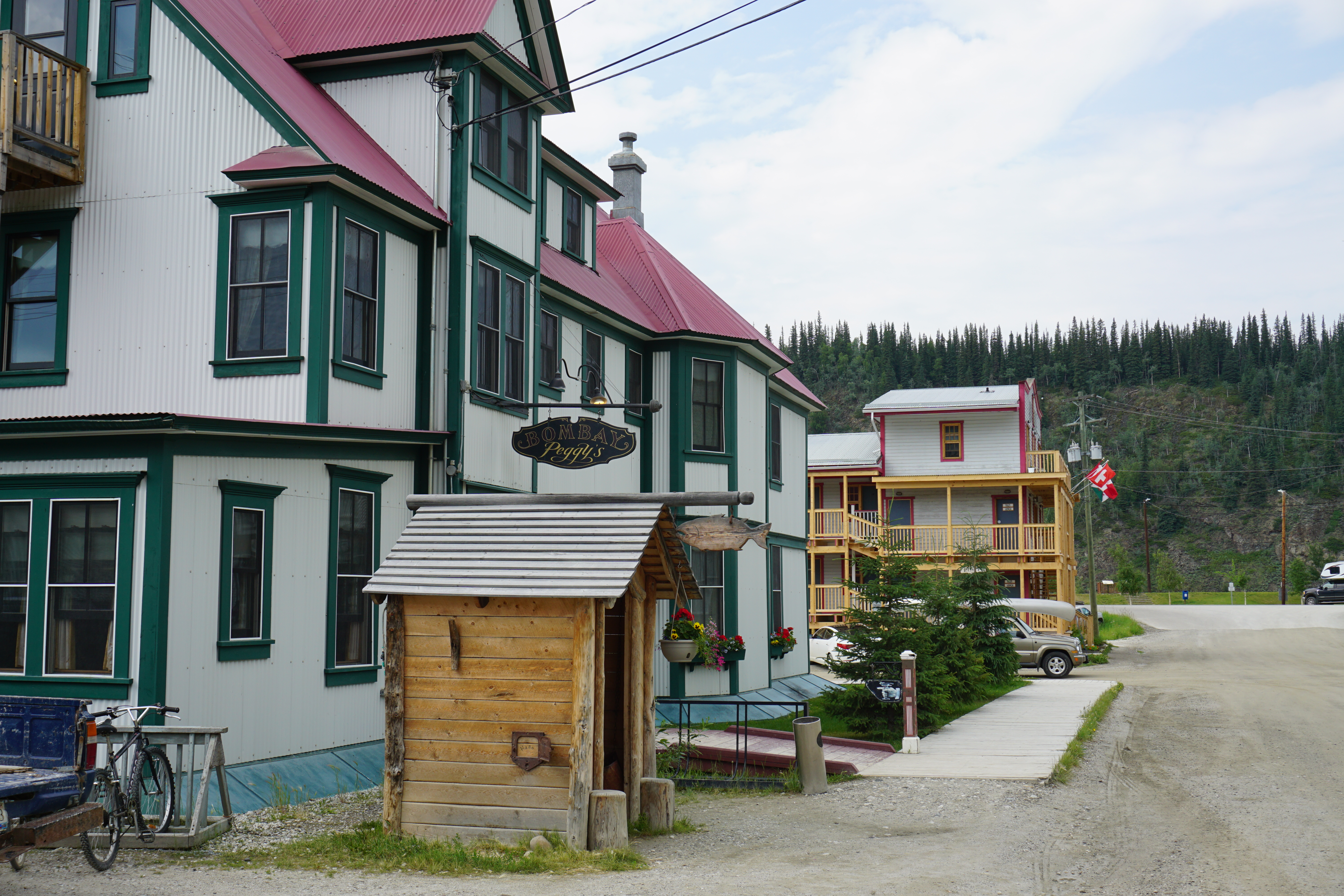 Pub and our hotel - Dawson City