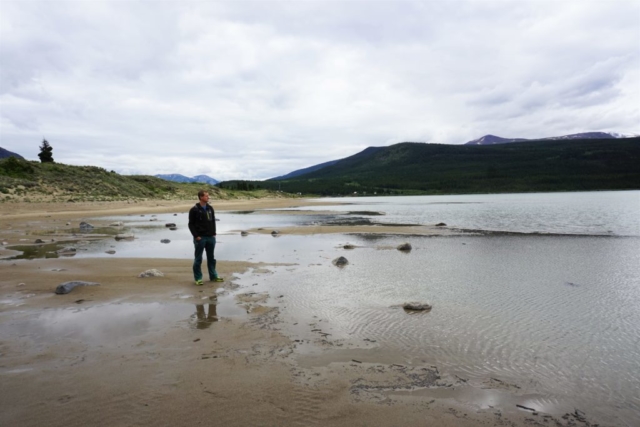 Hike along the beach near Carcross