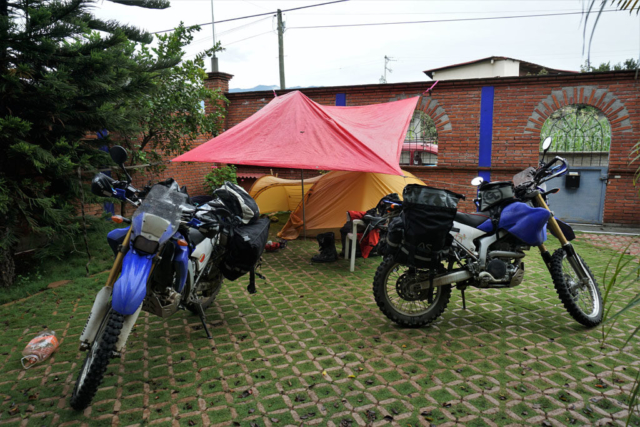 Camping in the rain in Oaxaca