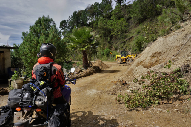 First landslide on the way to the coast