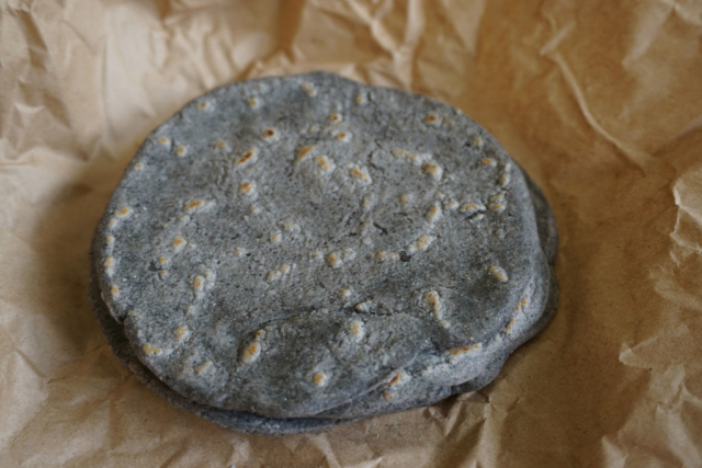 handmaid tortillas with black mais