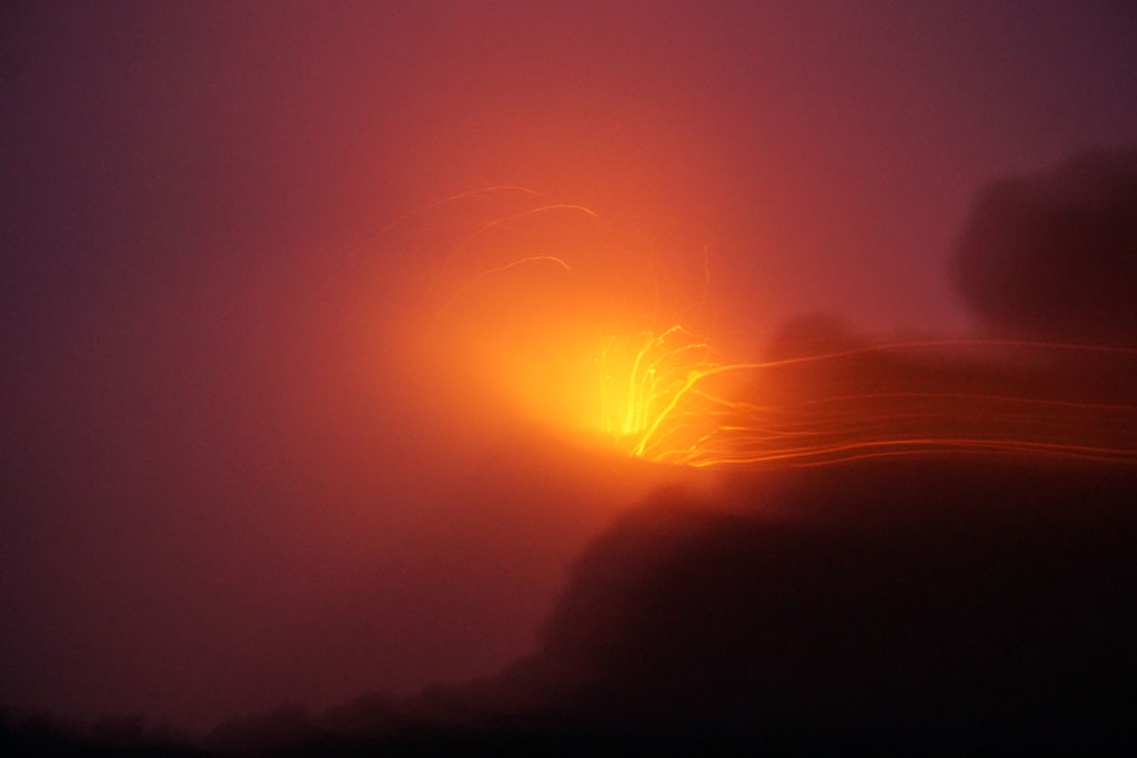 Lava spraying out of Volcano Pacaya!