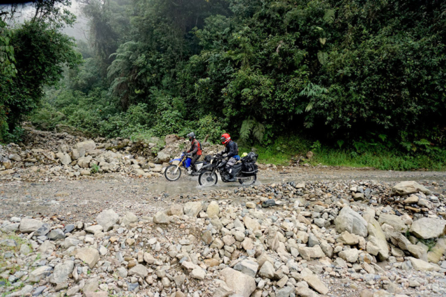 Water crossing - death road Colombia