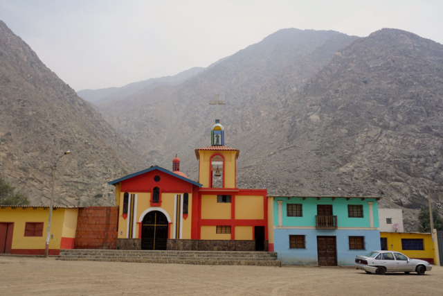 Little, colourful church along the way