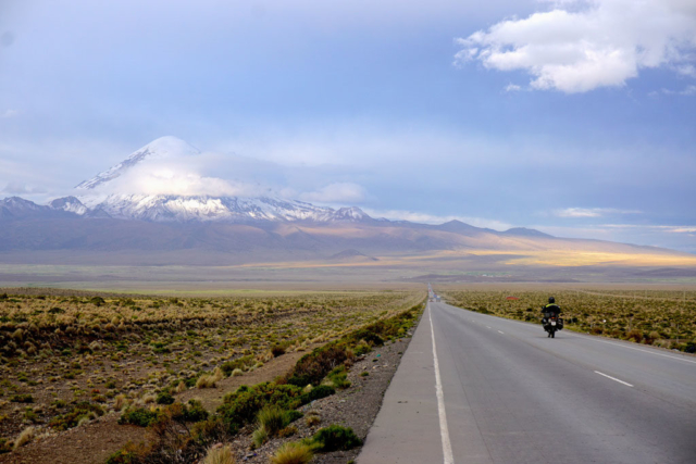 Riding towards the Sajama National Park