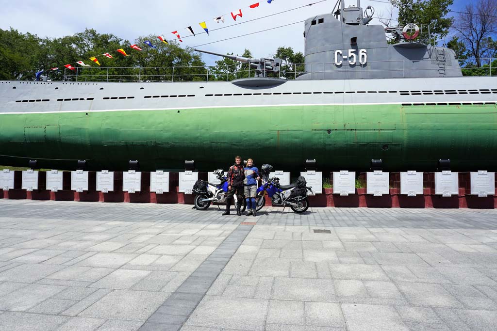 Impressive submarine in Vladivostok